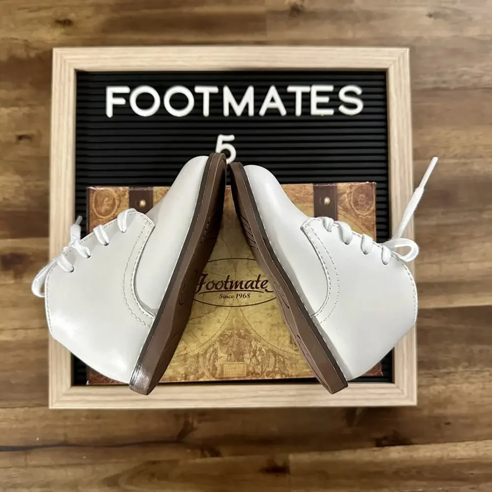 Footmates Boy White Leather Todd Boots Toddler Size 5 NIB Preppy Classic Dressy